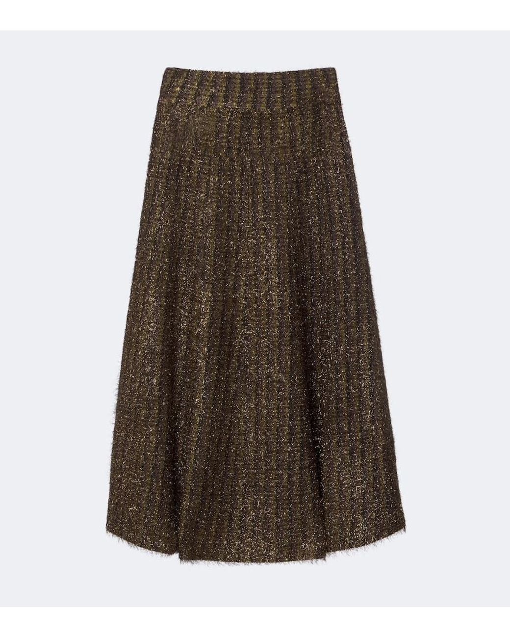 Veronica Beard Brown Esmeray Knitted Midi Skirt