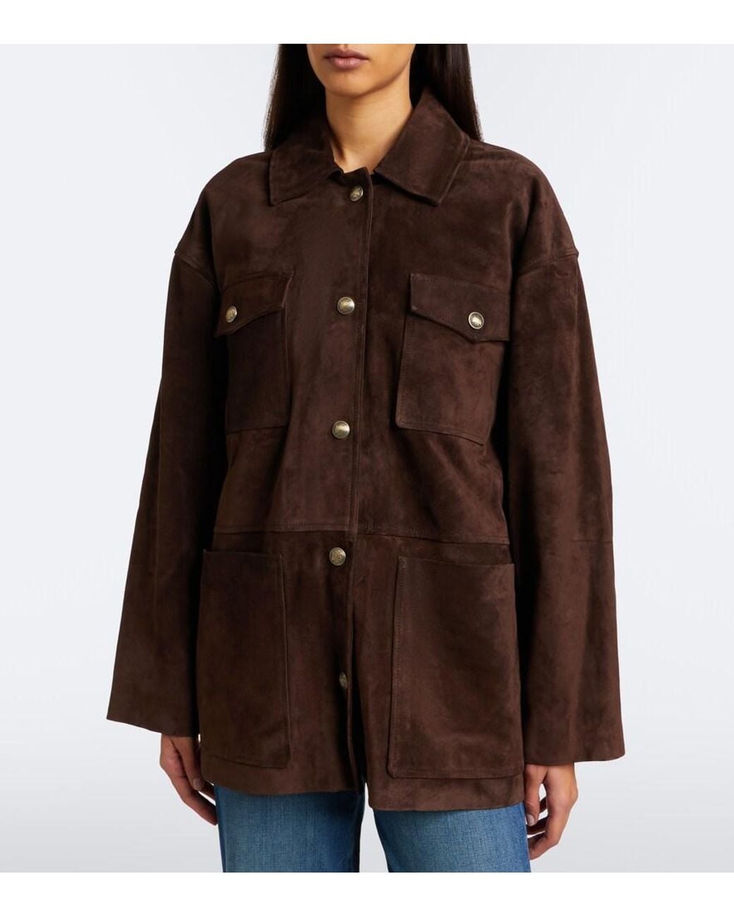 Nili Lotan Brown Mirra Suede Jacket