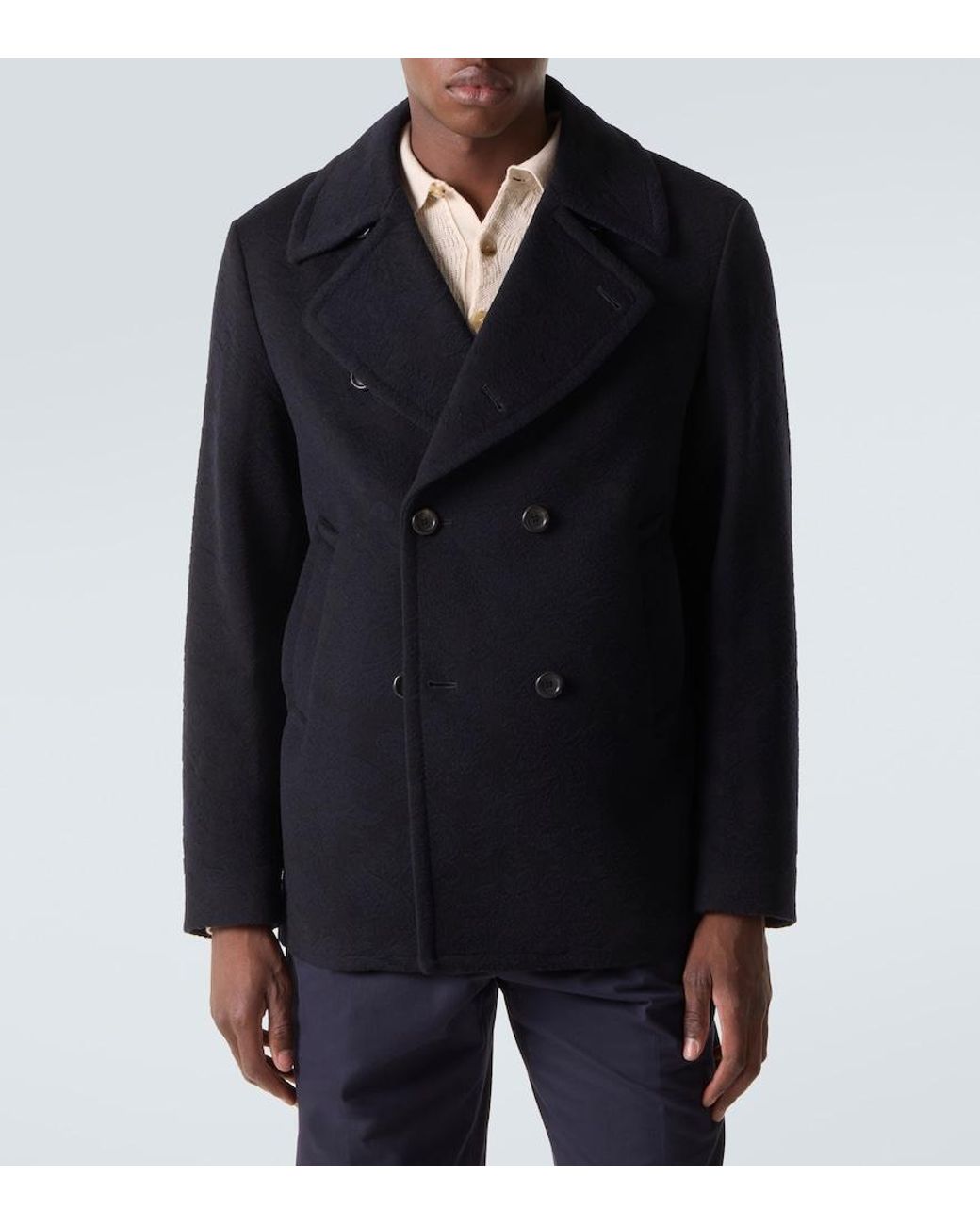 Etro Blue Wool Jacket for men