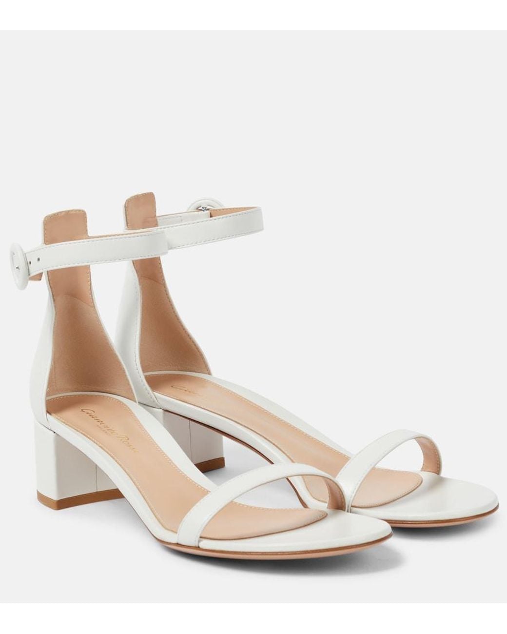 Gianvito Rossi White Gaeta 45 Leather Sandals