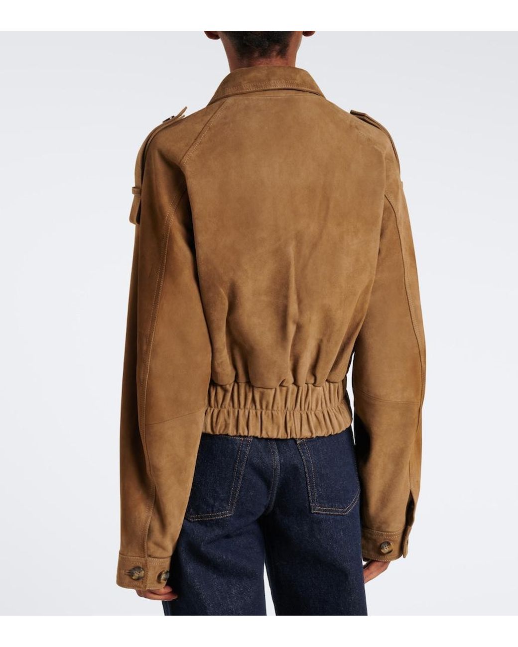 7 For All Mankind Brown Suede Blouson Jacket