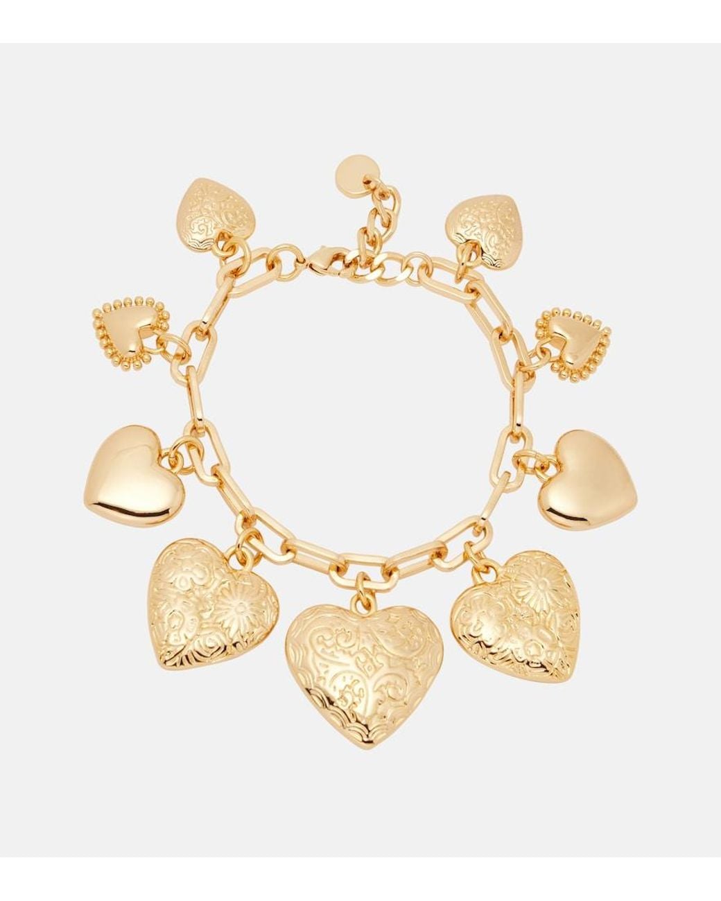 Self-Portrait Metallic Engraved Charm Bracelet