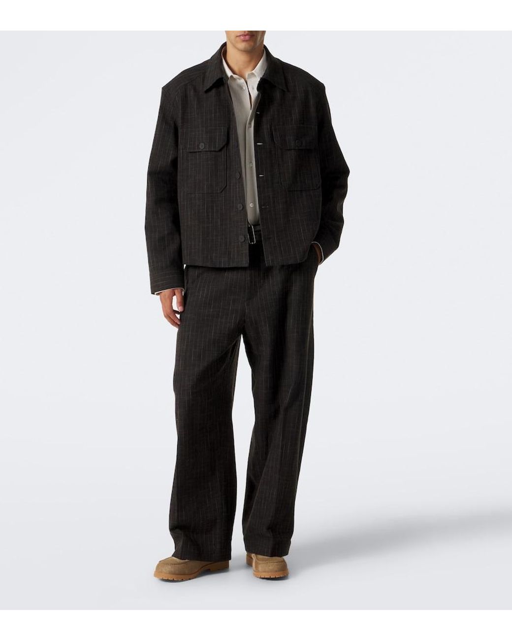 Studio Nicholson Natural Guston Suede Boat Shoes for men