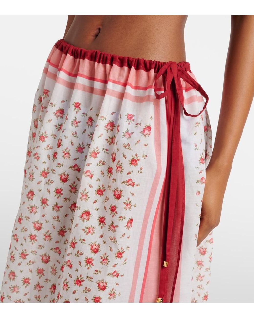 Dolce & Gabbana Pink Floral Cotton Beach Cover-Up