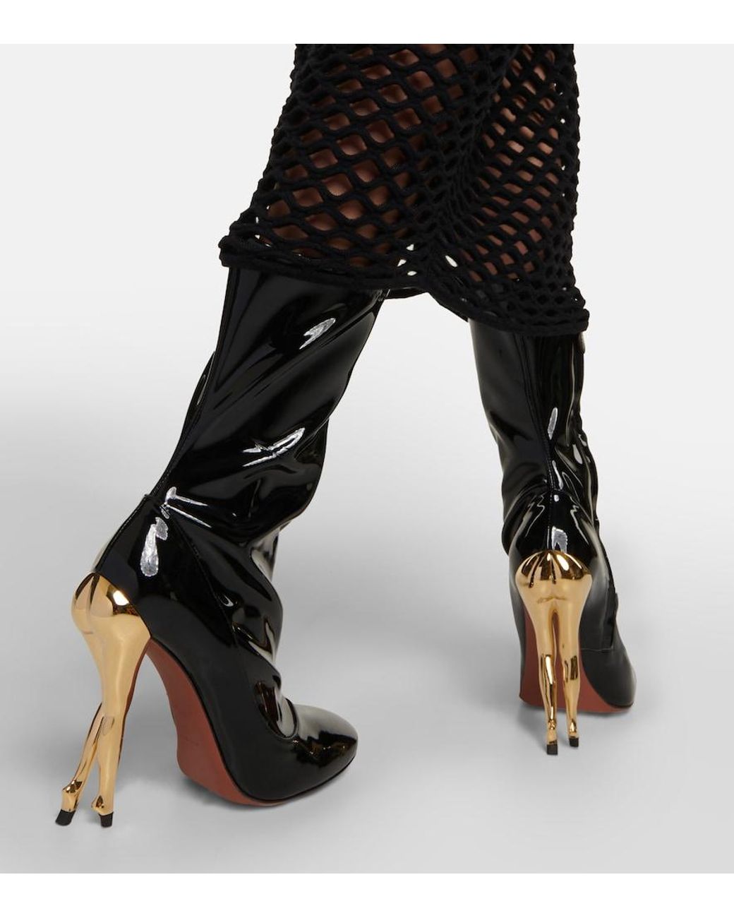 Alaïa Black Cabaret Mid-Calf Boots