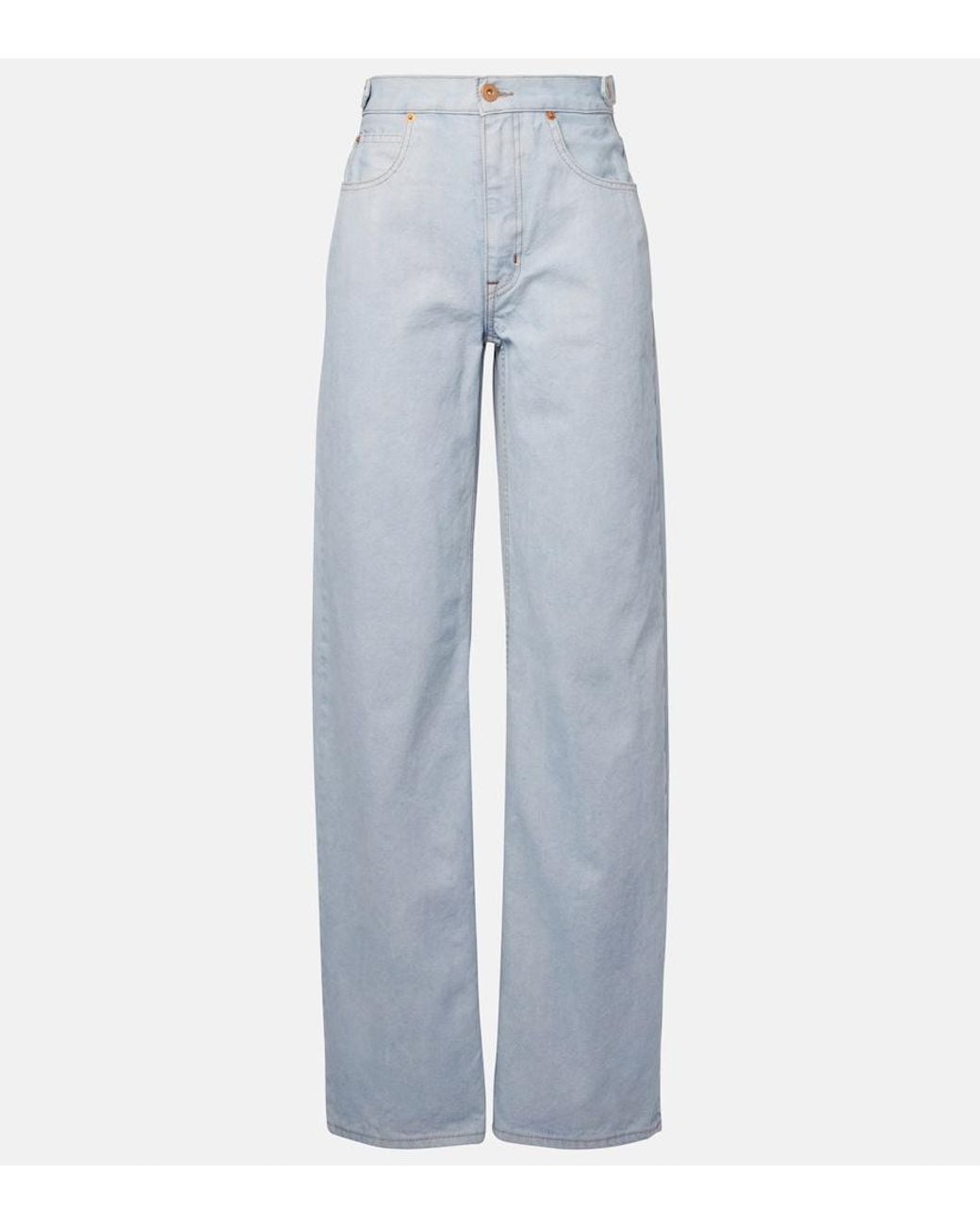 SLVRLAKE Denim Blue Cassie Wide-Leg Jeans