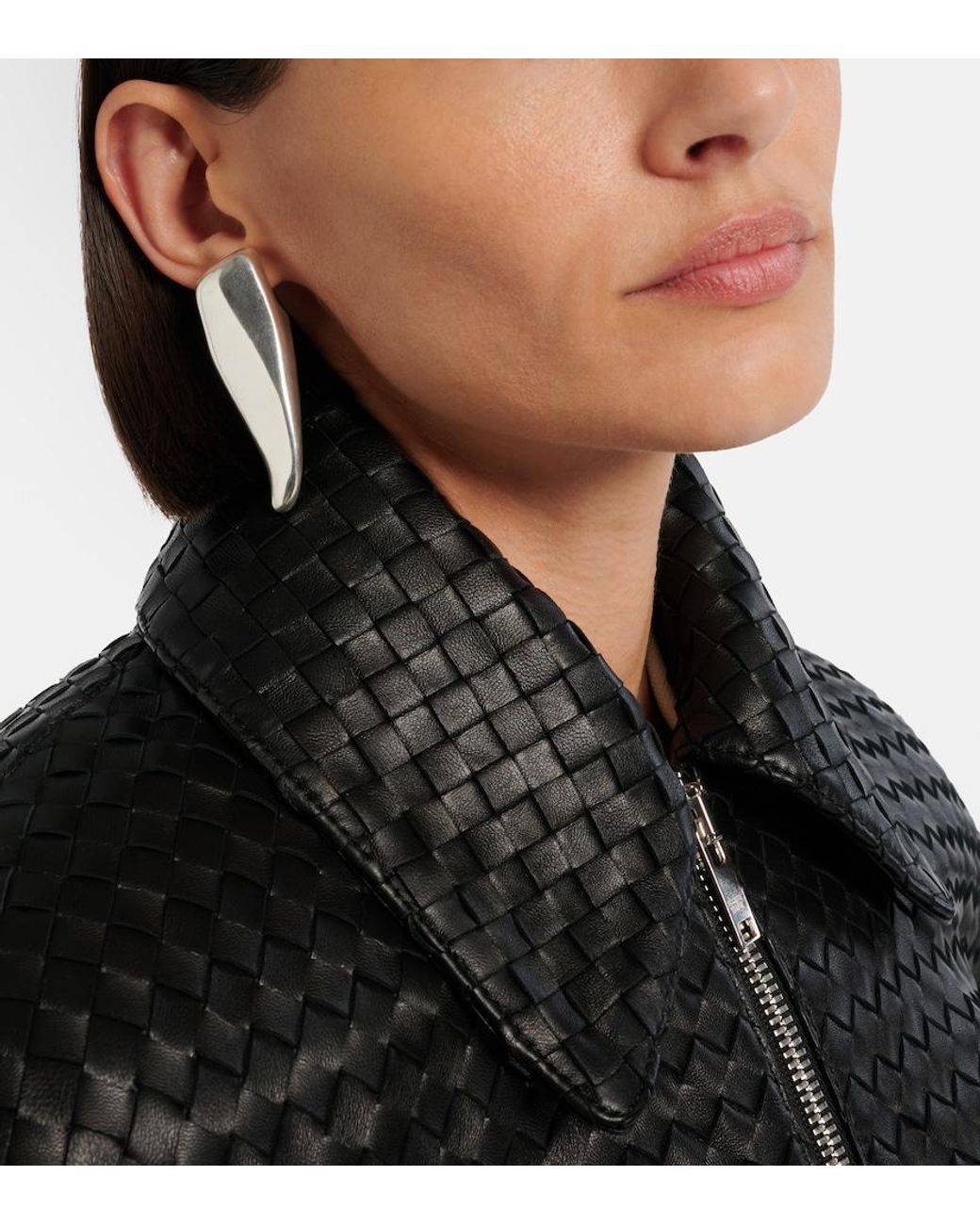 Bottega Veneta White Prisma Sterling Earrings