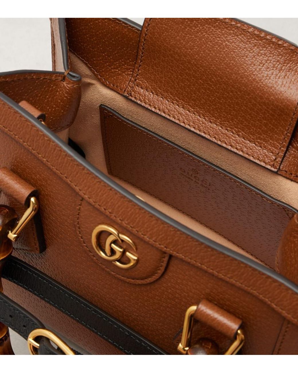 Gucci Brown Diana Small Leather Top-Handle Bag