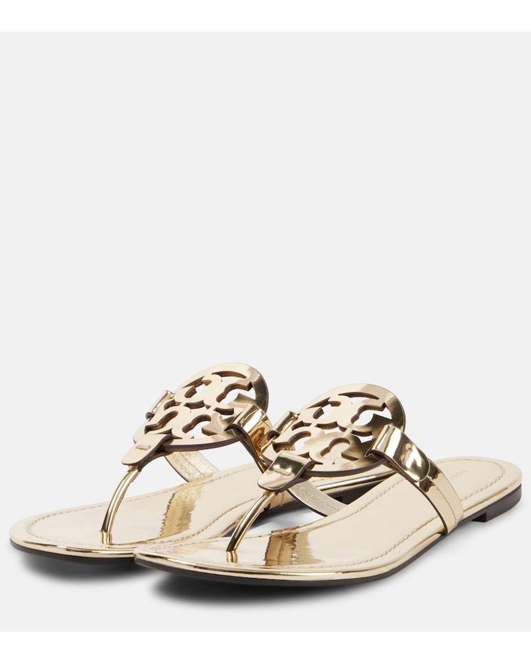 Tory Burch Metallic Miller Embellished Leather Sandals