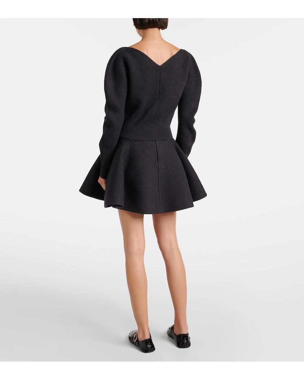 Alaïa Blue Heart Wool-Blend Sweater