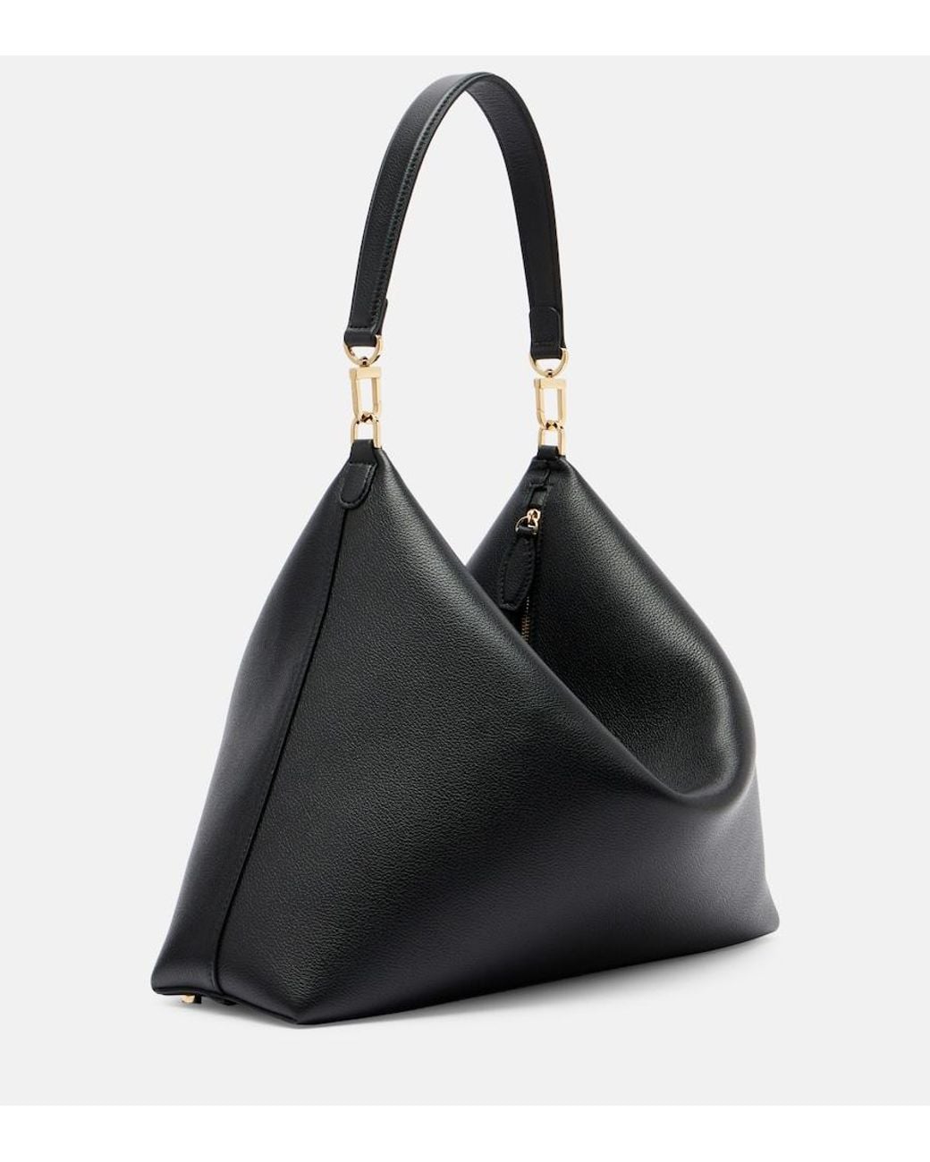 Totême Black Bevel Leather Shoulder Bag