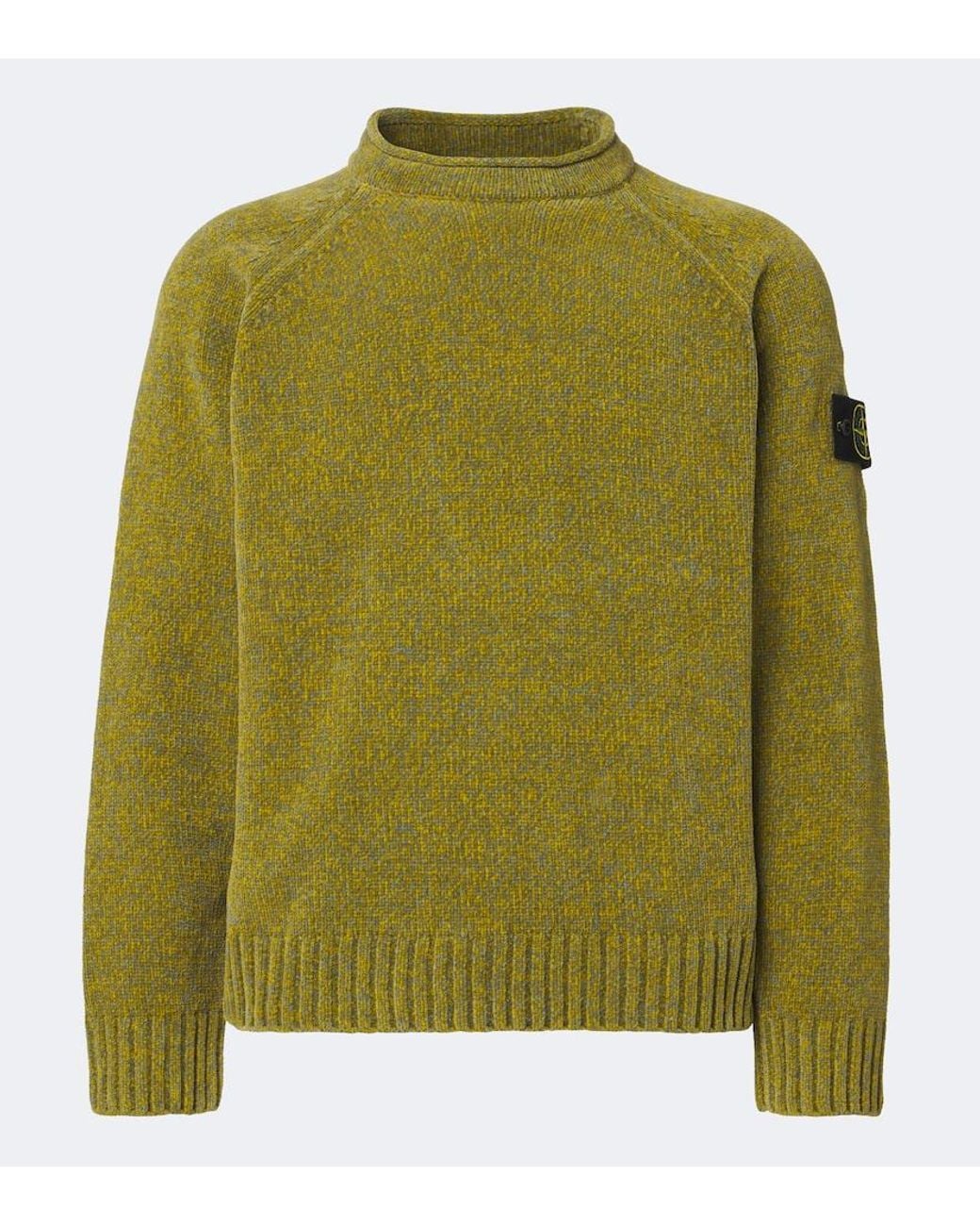 Stone Island Green Compass Cotton Sweater for men
