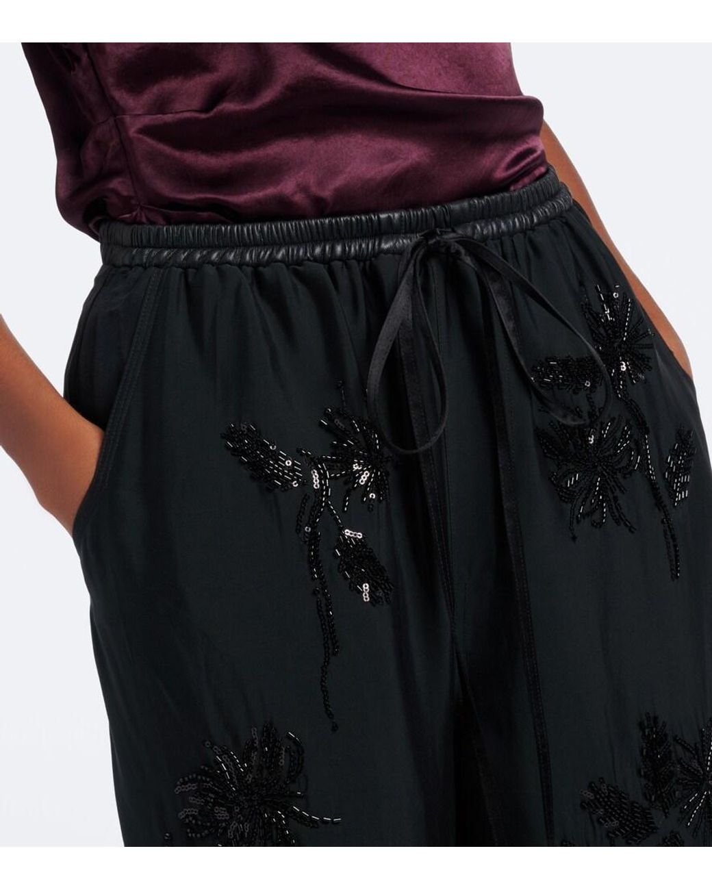 Pantalon Ample A Ornements JACQUES WEI en coloris Black