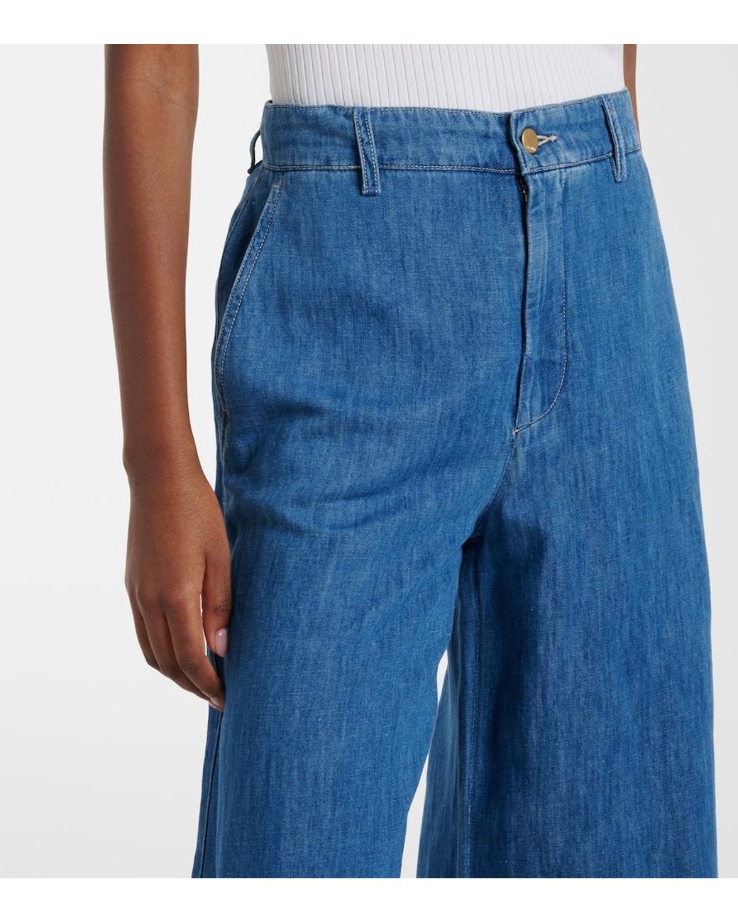 Max Mara Blue Astice Wide-Leg Jeans