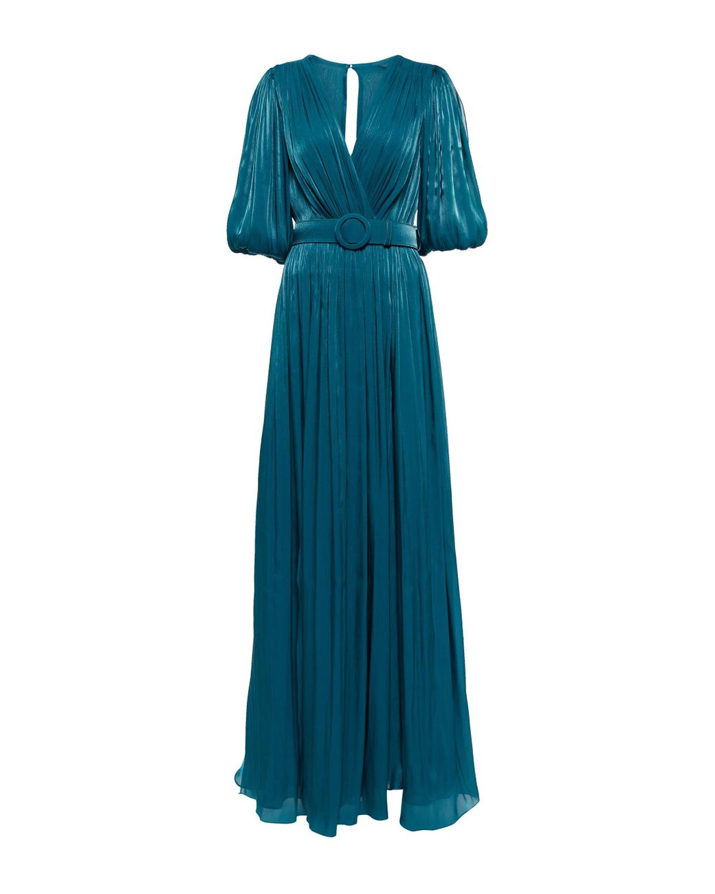 Costarellos Brennie Iridescent Georgette Gown in Green | Lyst