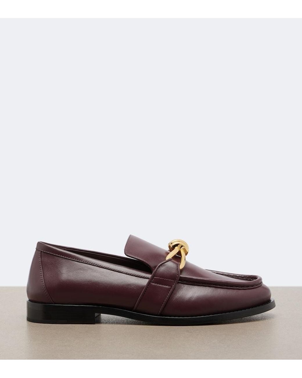 Bottega Veneta Brown Astaire Knot Leather Loafers