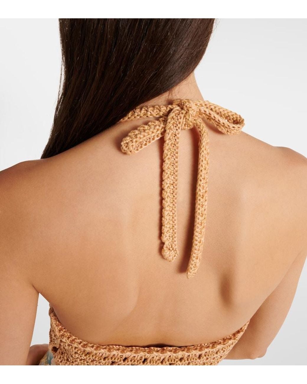 Etro Natural Crochet Cotton Top