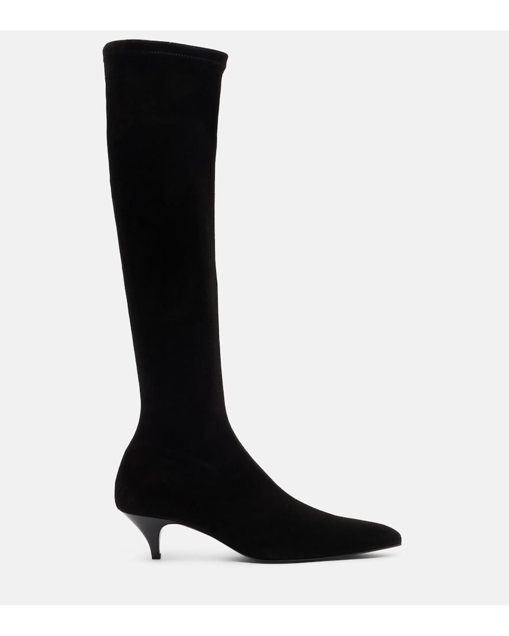 A.Emery Black Oscar 60 Suede Knee-High Boots