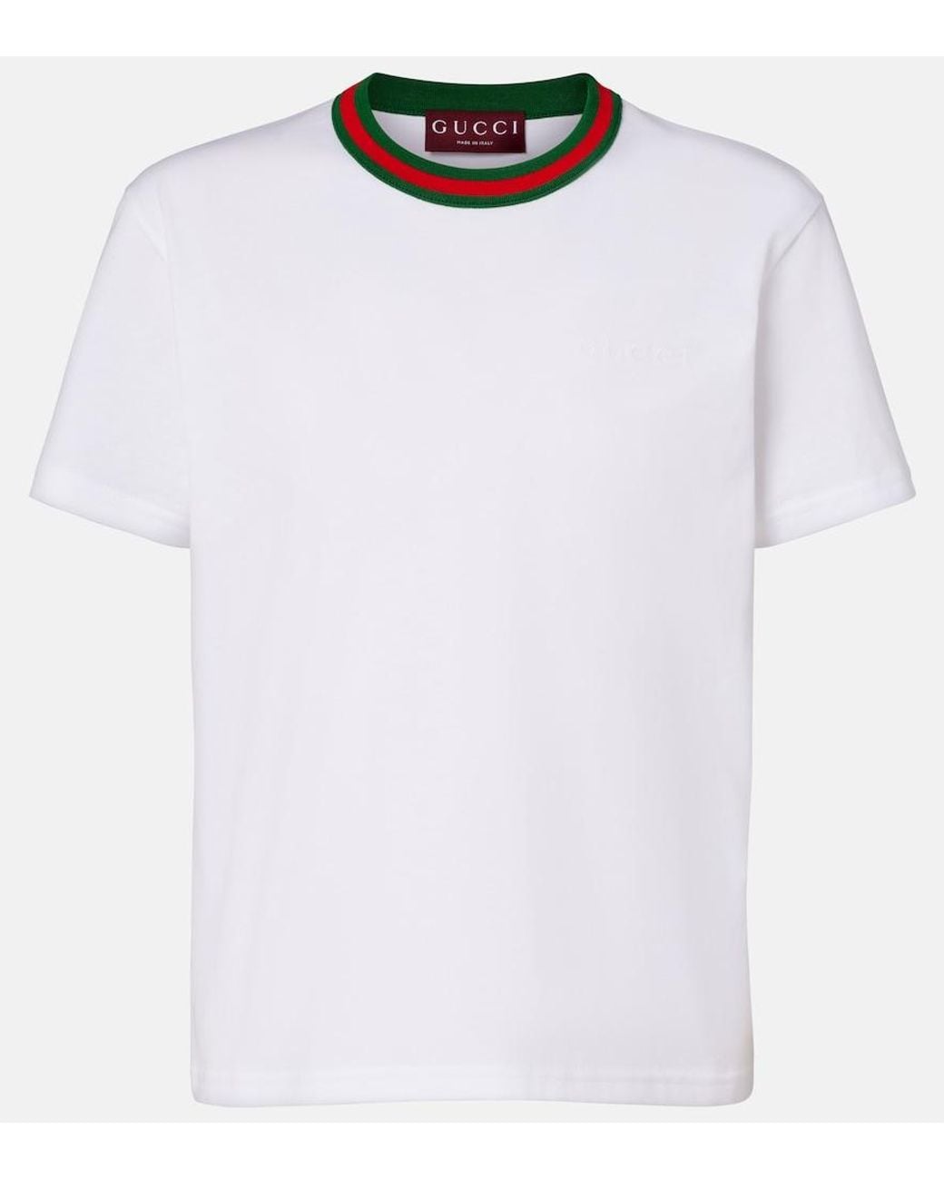 Gucci White Webstripe Cotton Jersey T-Shirt