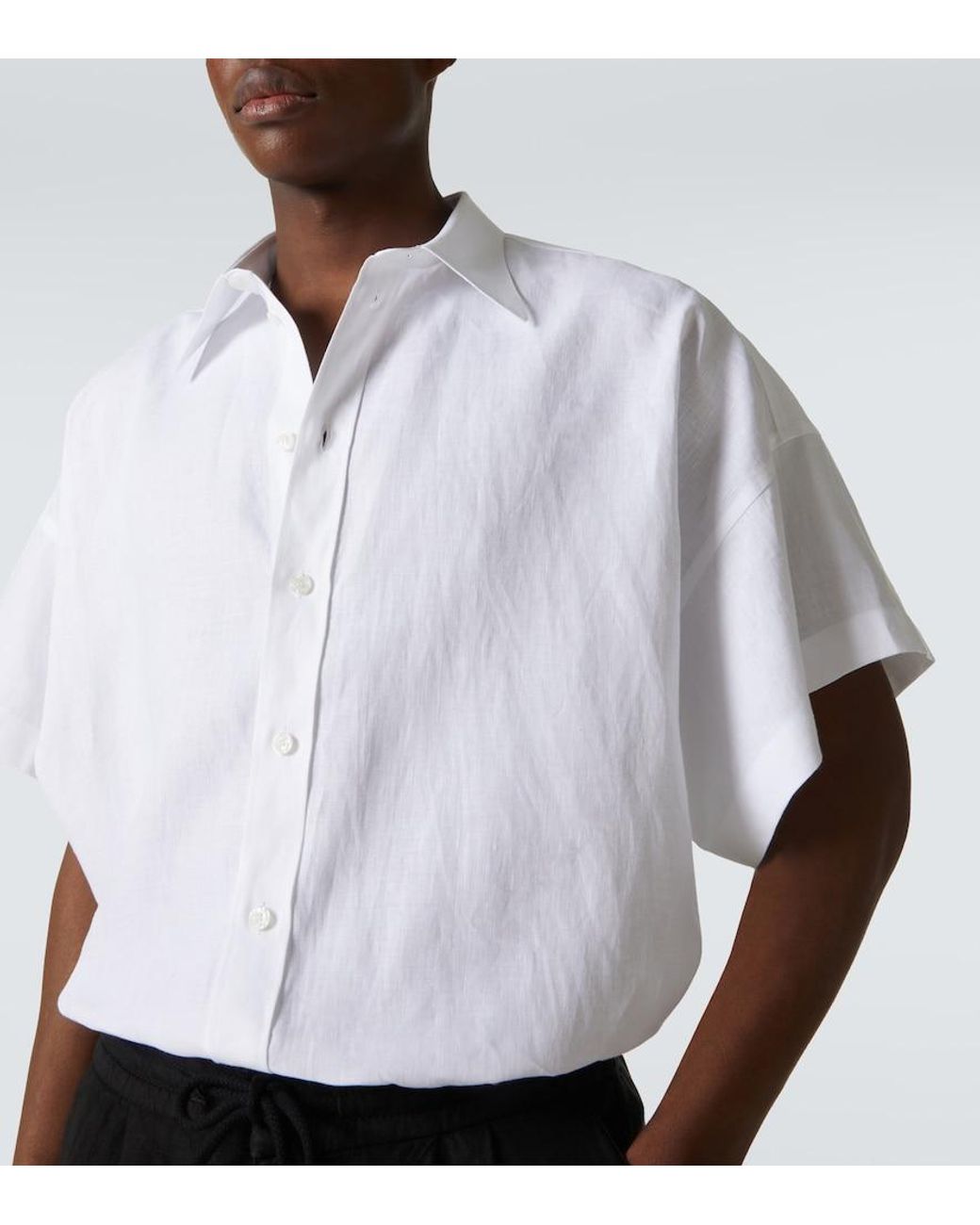 Dolce & Gabbana White Linen Shirt for men