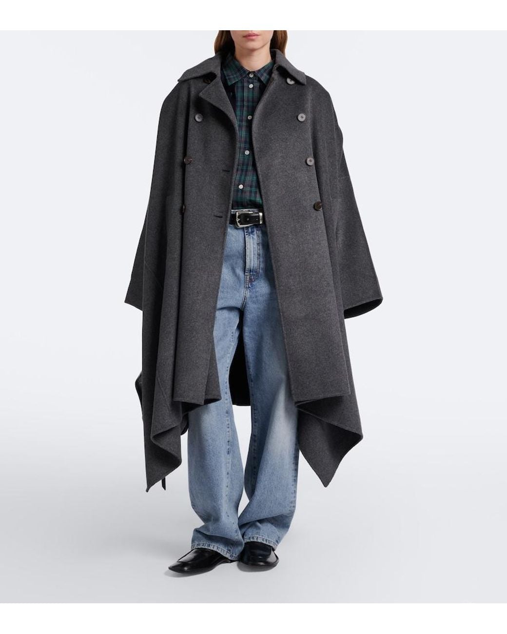 Rohe Black Wool And Cashmere Cape