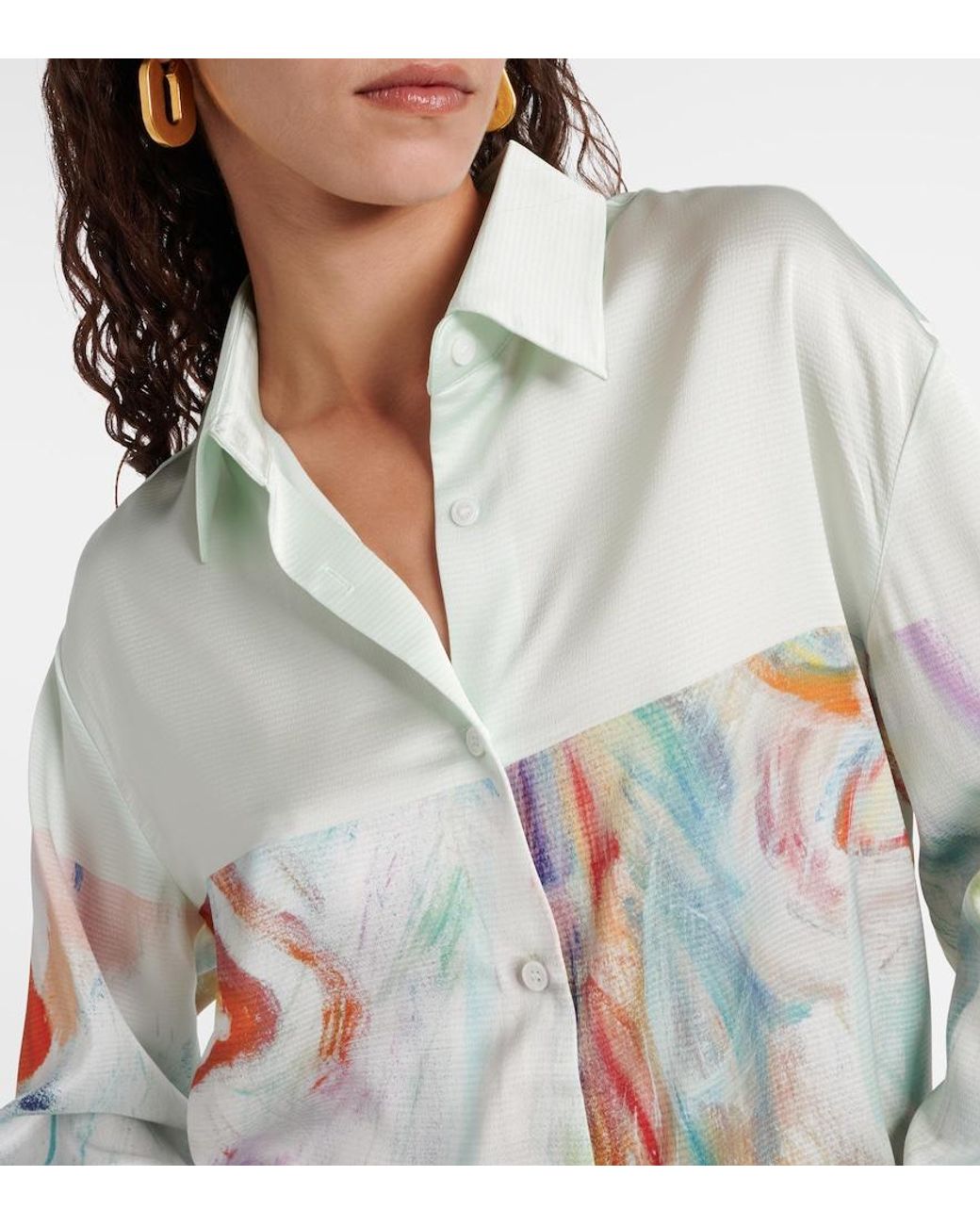 JACQUES WEI Blue Printed Shirt