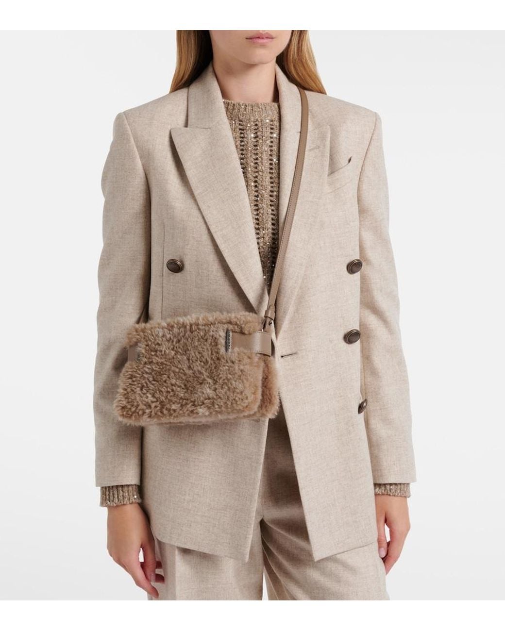 Clutch Small di Brunello Cucinelli in Brown