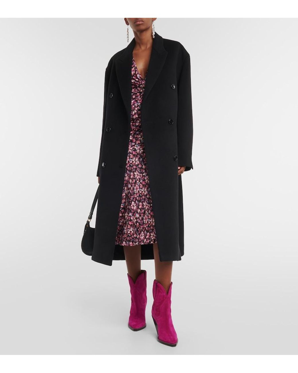 Isabel Marant Purple Leyane Suede Cowboy Boots