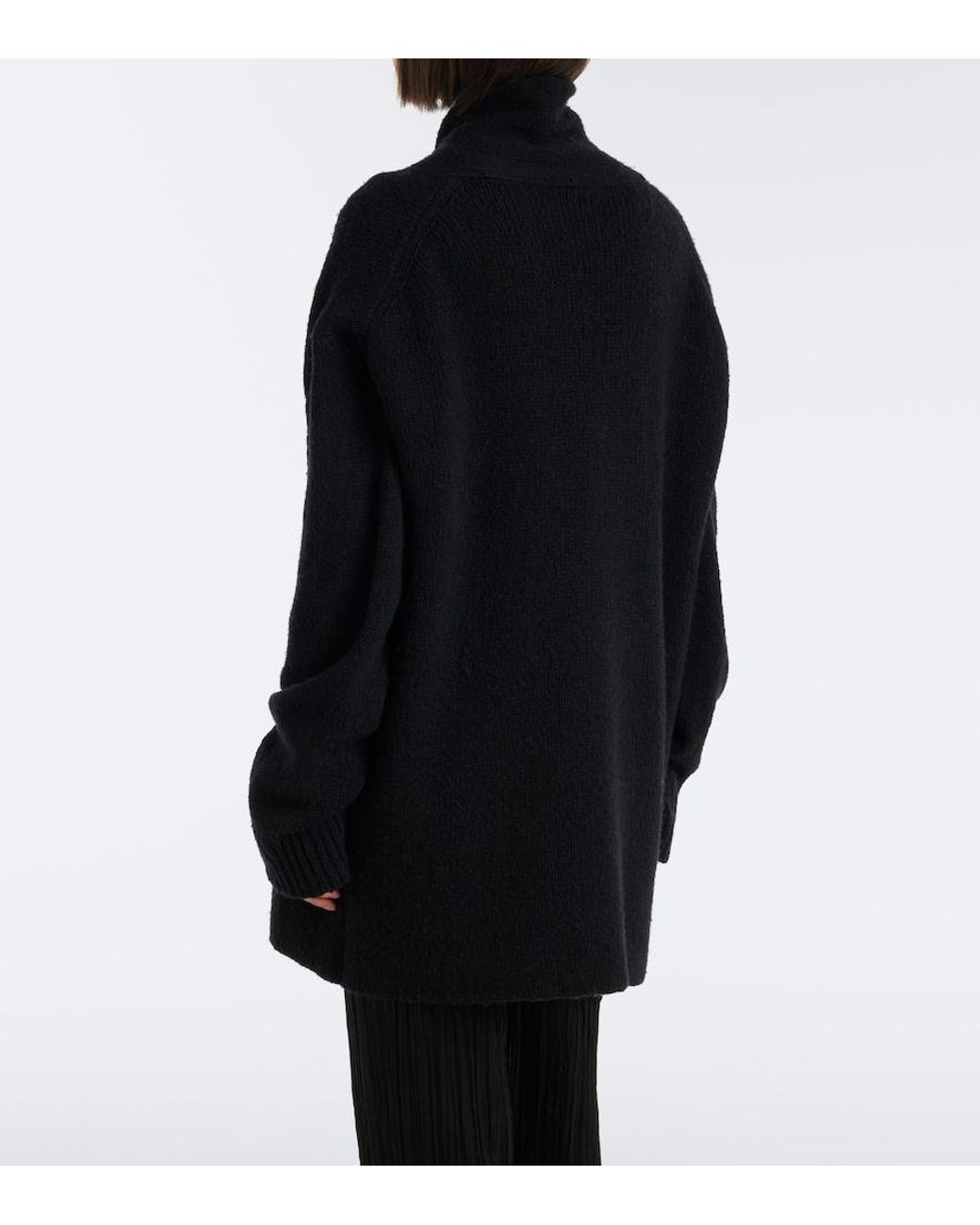 The Row Black Parry Cashmere, Wool, And Silk Cardigan