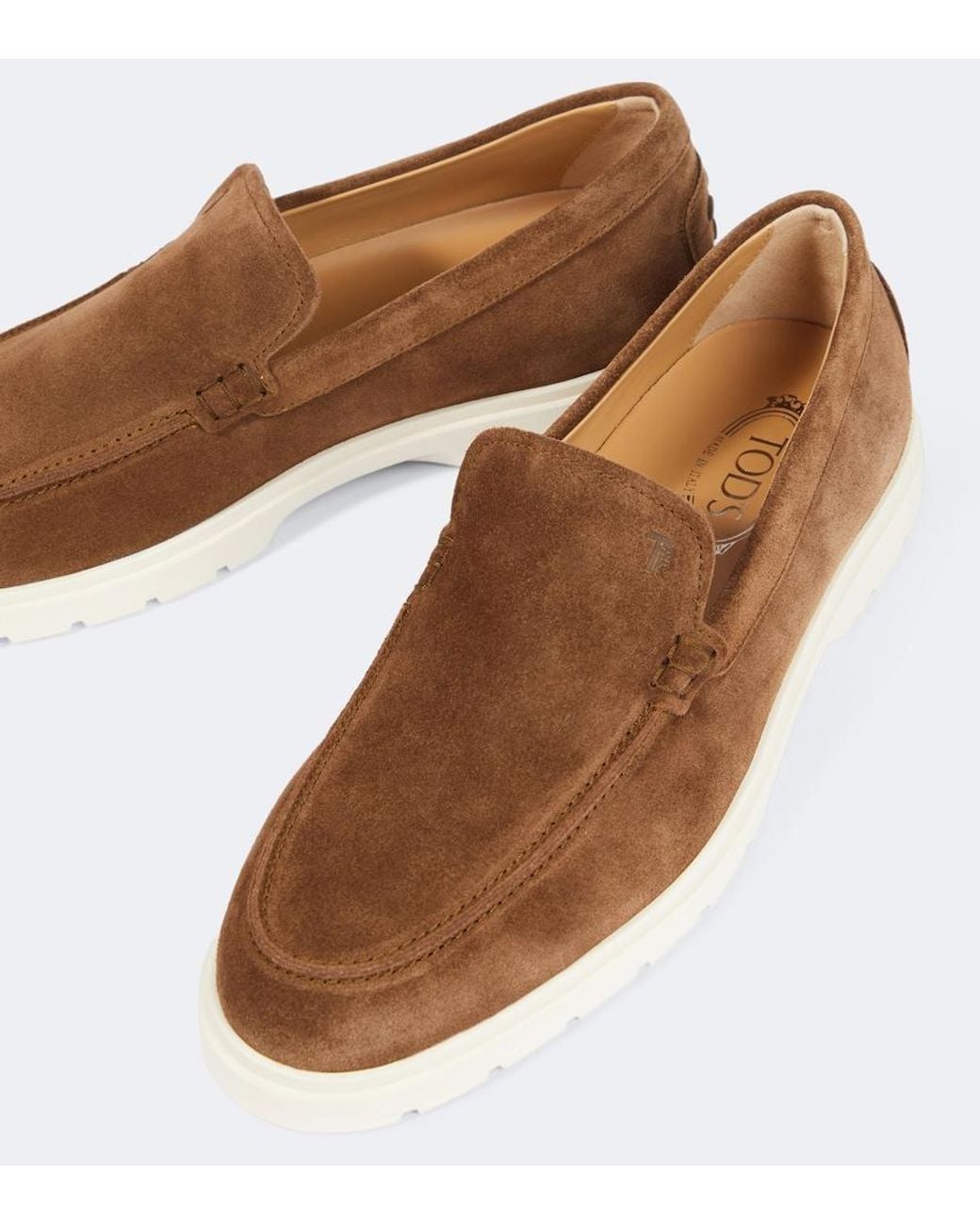 Tod's Brown Suede Loafers for men