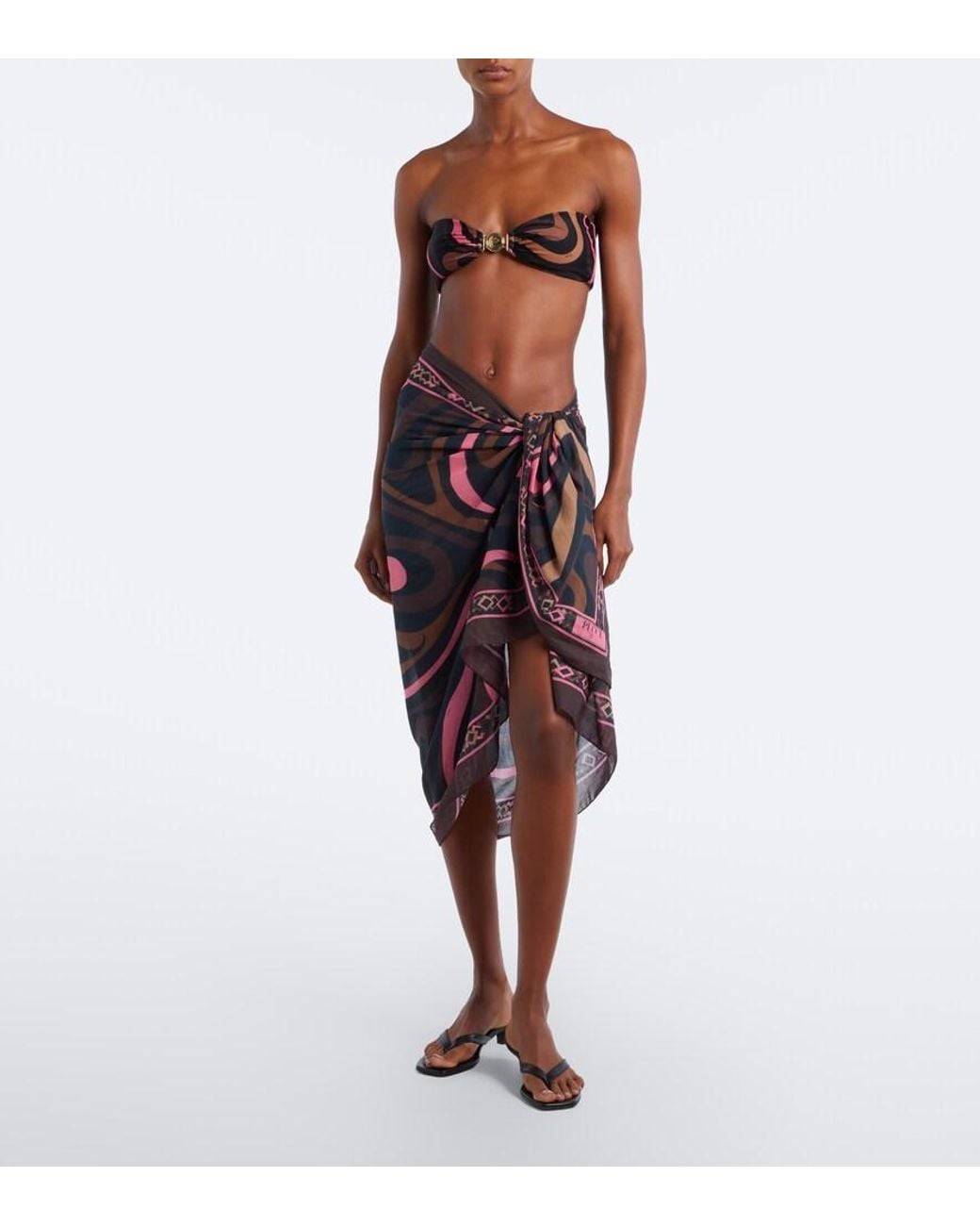 Emilio Pucci Multicolor Marmo Bikini Top