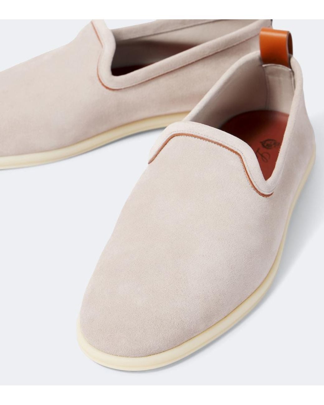 Loro Piana Natural Venice Walk Suede Loafers for men