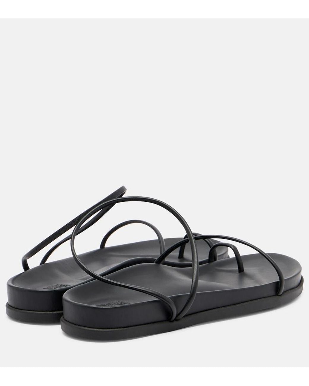 Ancient Greek Sandals Black Kansiz Sandals