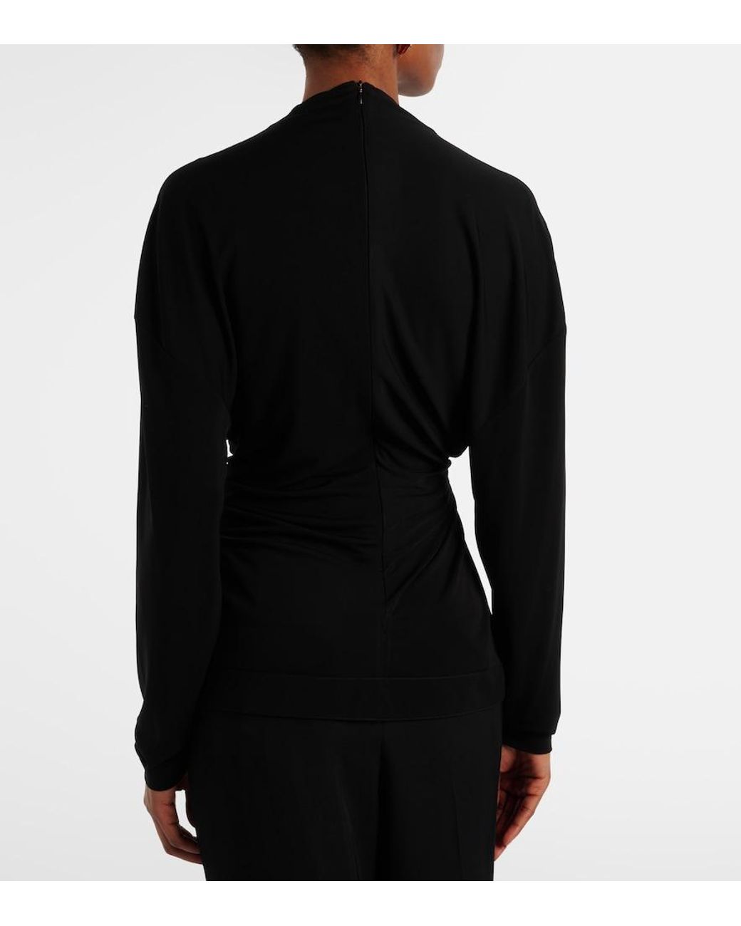 Bottega Veneta Black Draped Top