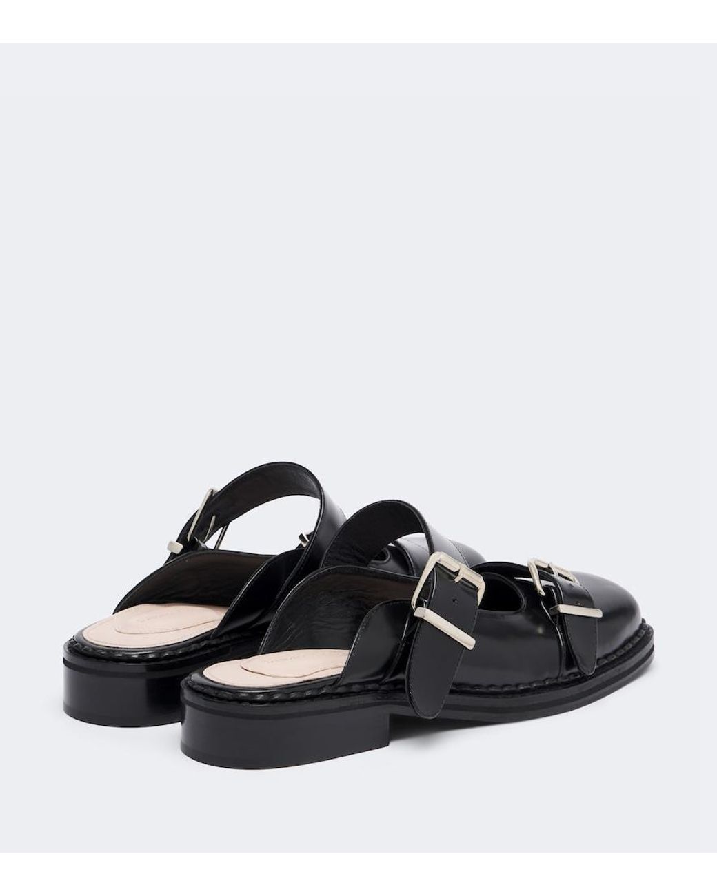 Simone Rocha Black Leather Mules