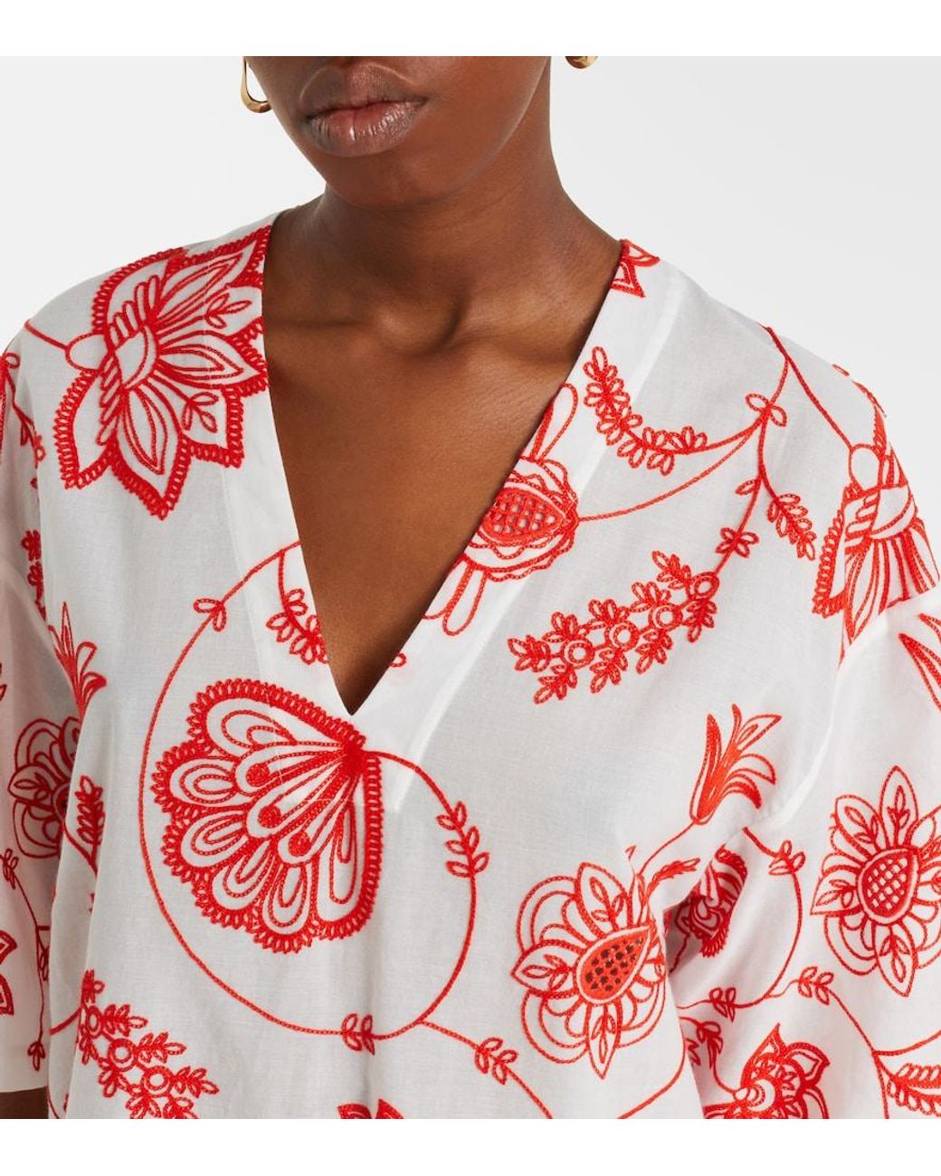 Eres Levia Embroidered Cotton-Blend Minidress