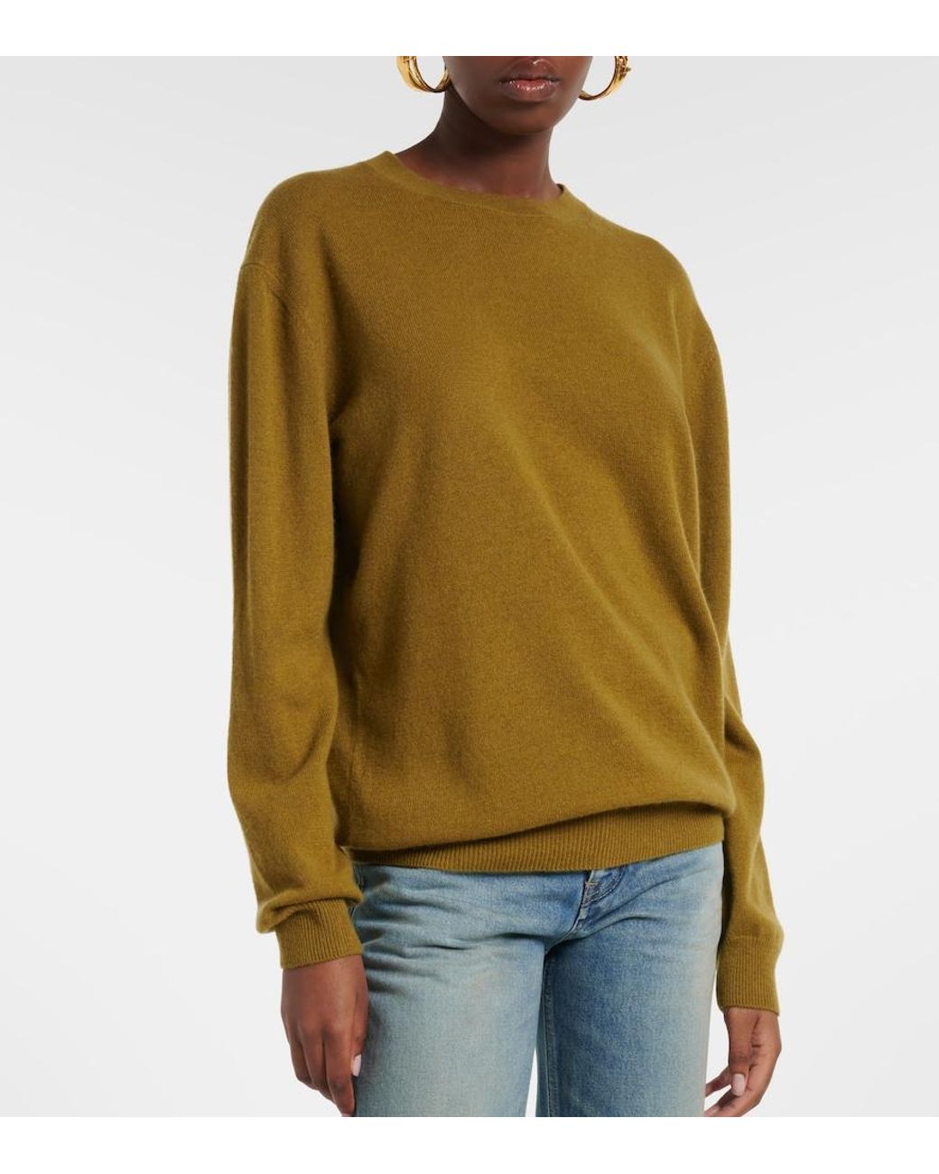 Saint Laurent Green Oversized Cashmere Sweater