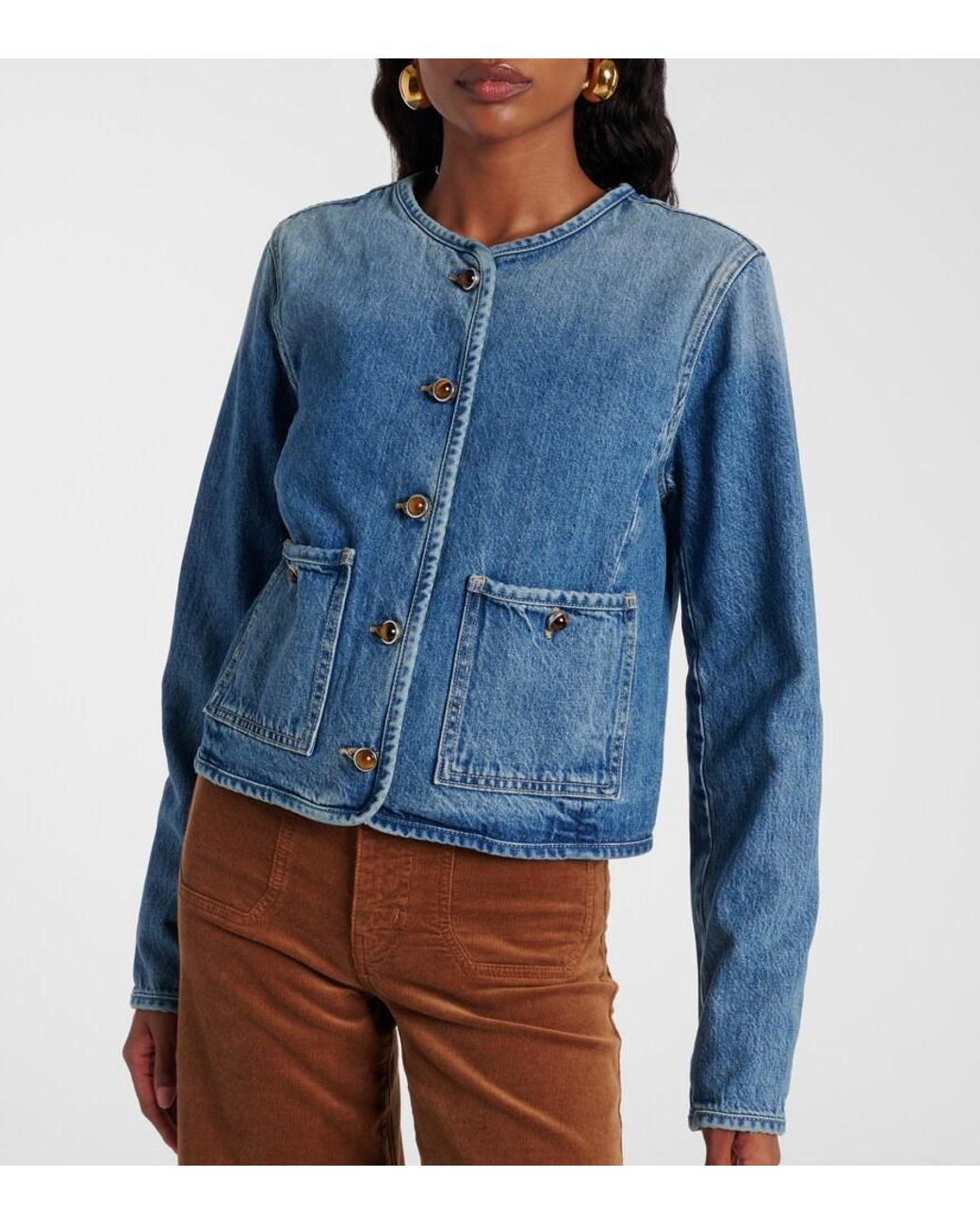 Veronica Beard Blue Andrea Denim Jacket