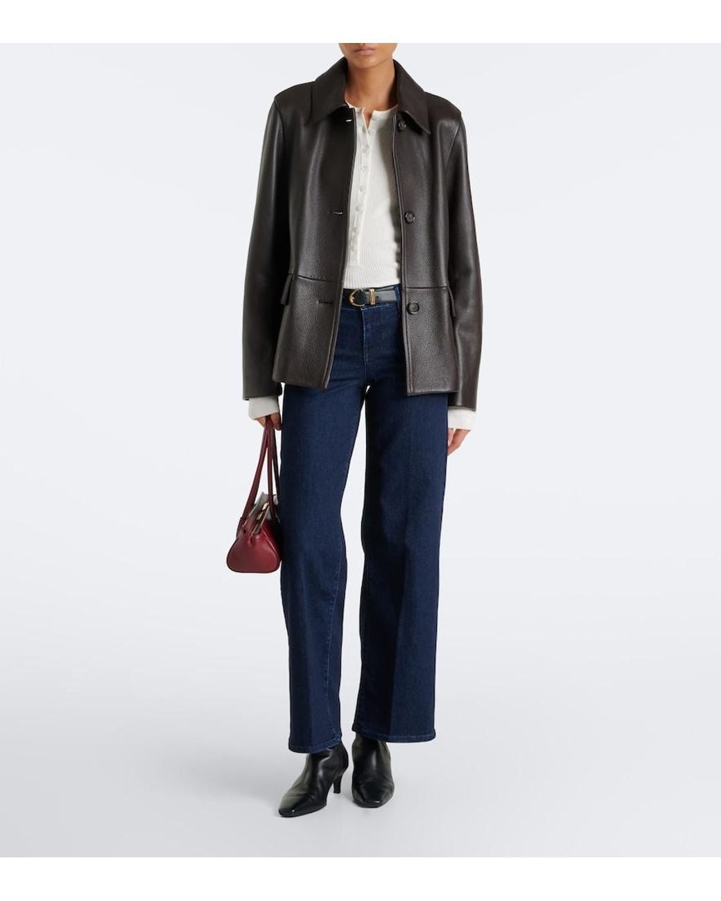 FRAME Blue Low Rise Wide-Leg Jeans