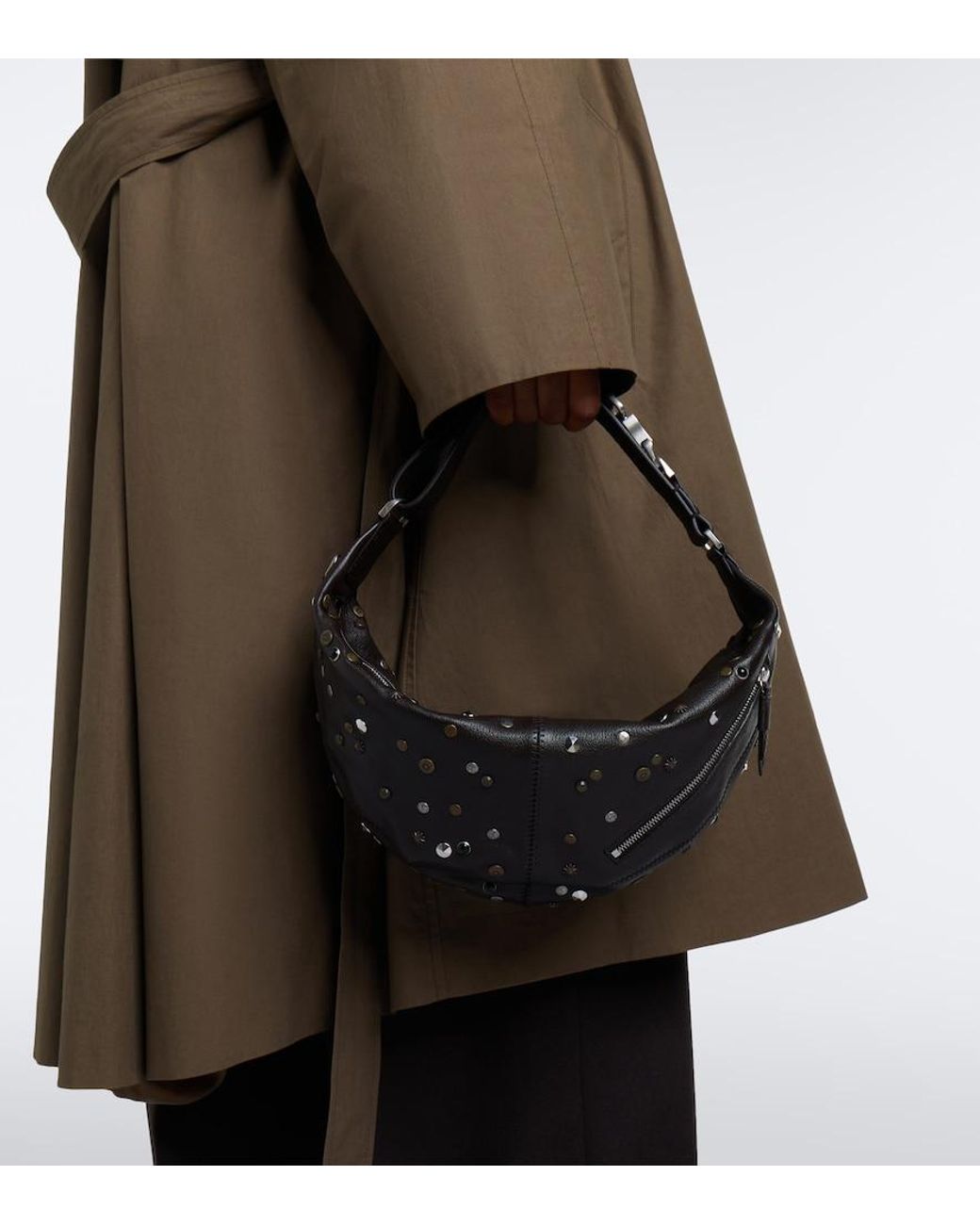 Lemaire Black Quiver Clip Mini Leather Shoulder Bag