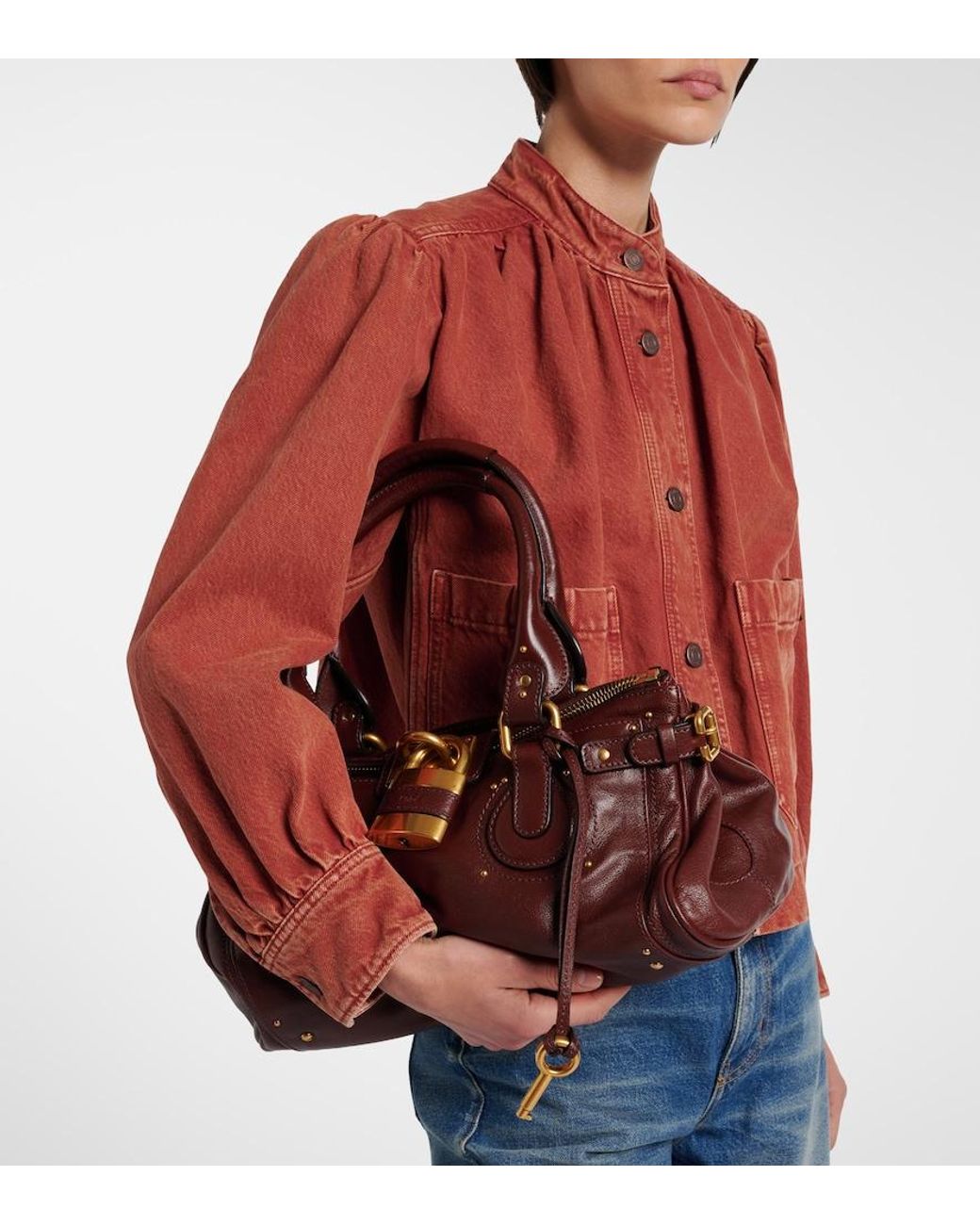 Chloé Brown Paddington Leather Shoulder Bag