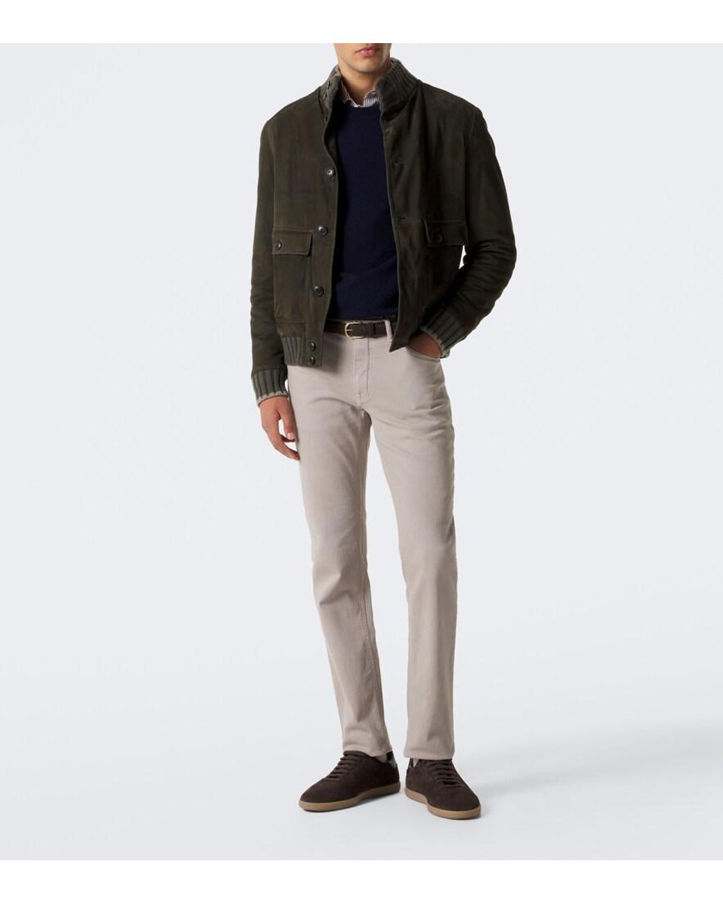 Brioni Gray Meribel Slim Jeans for men
