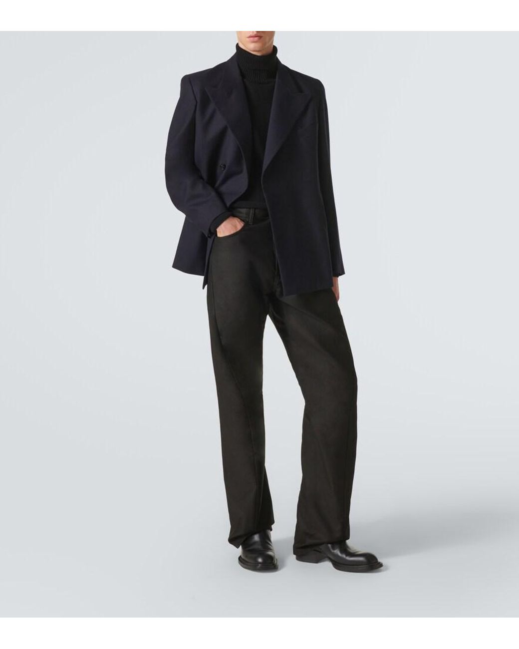 Maison Margiela Black Cotton Straight Pants for men