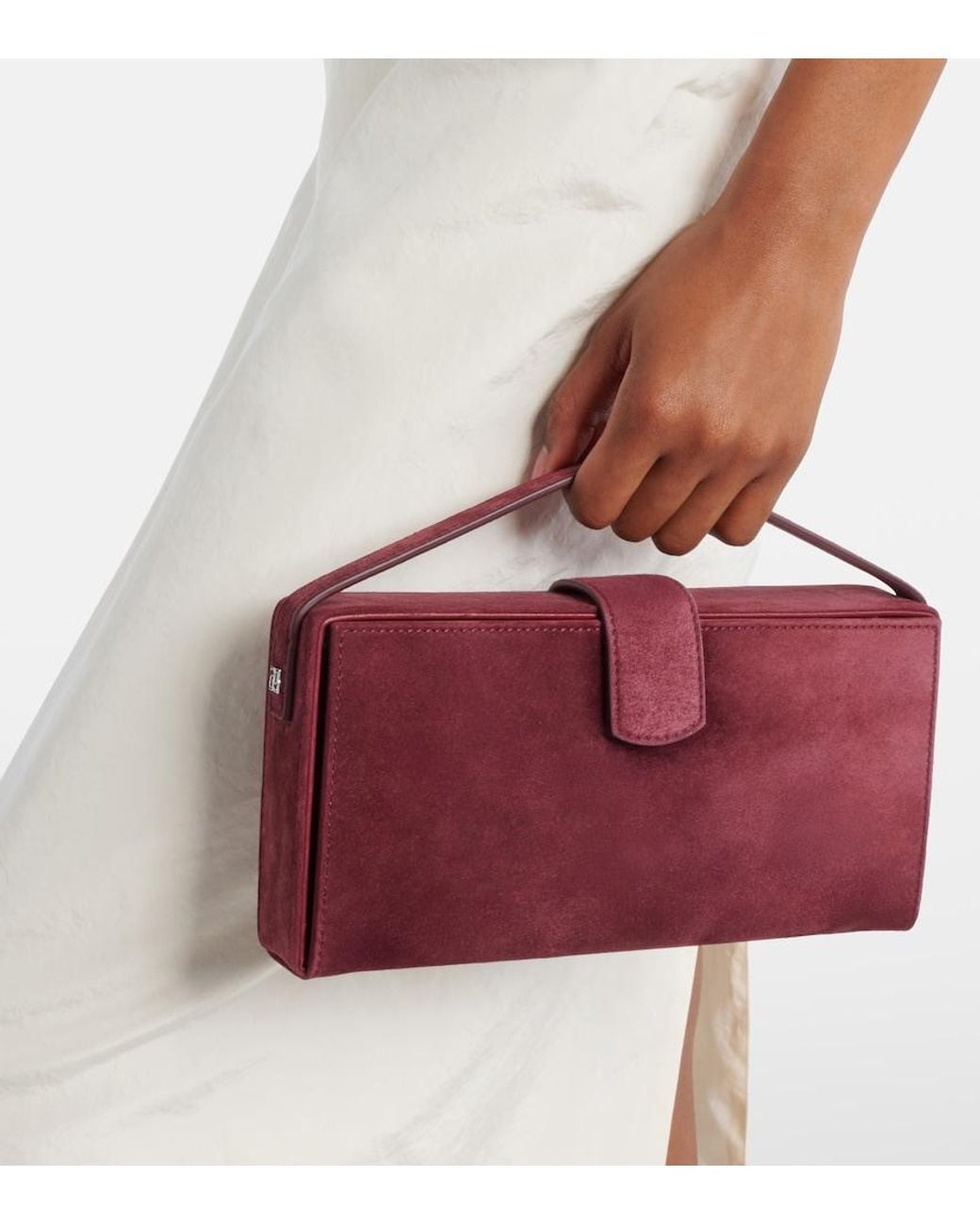 Magda Butrym Red Apolonia Suede Clutch