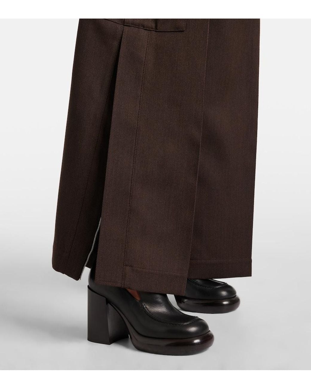 Burberry Brown Wool Cargo Pants