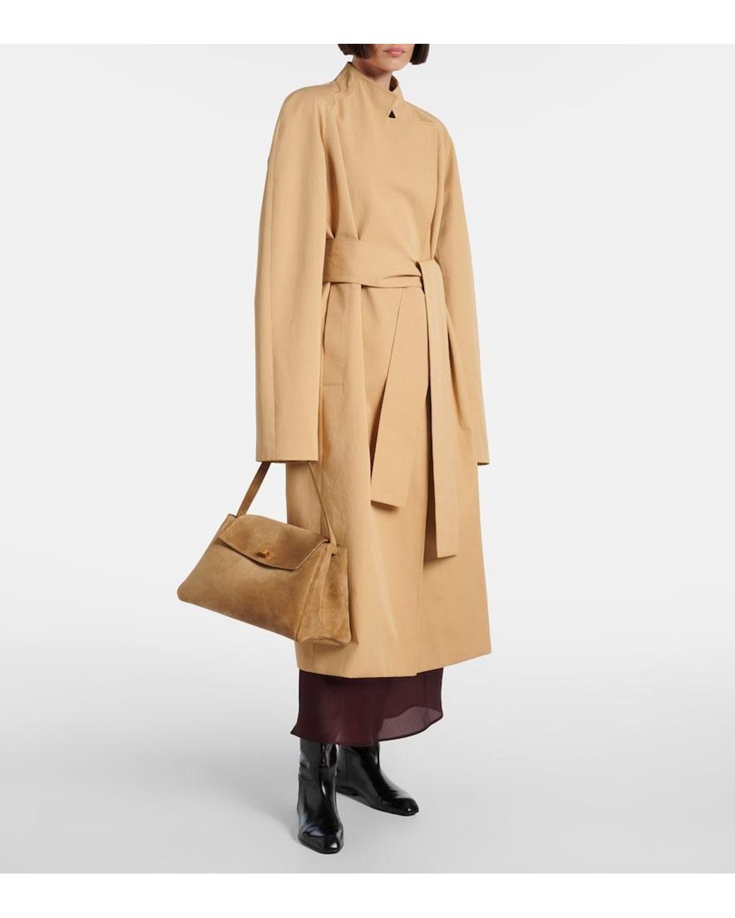 Khaite Natural Lagden Cotton Gabardine Coat