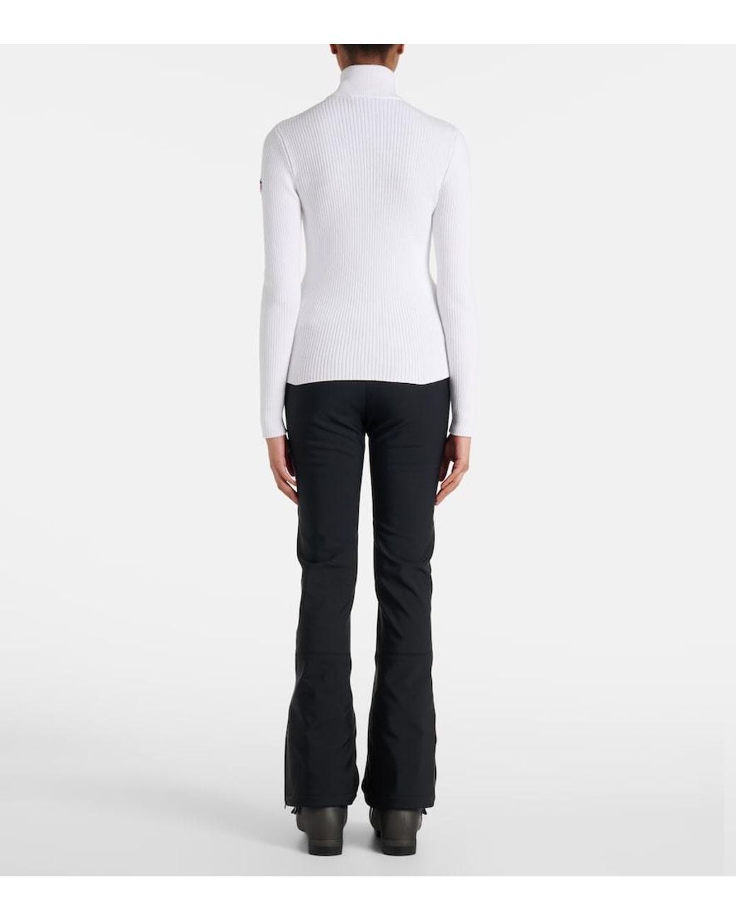Fusalp White Andromede Ribbed-Knit Ski Top