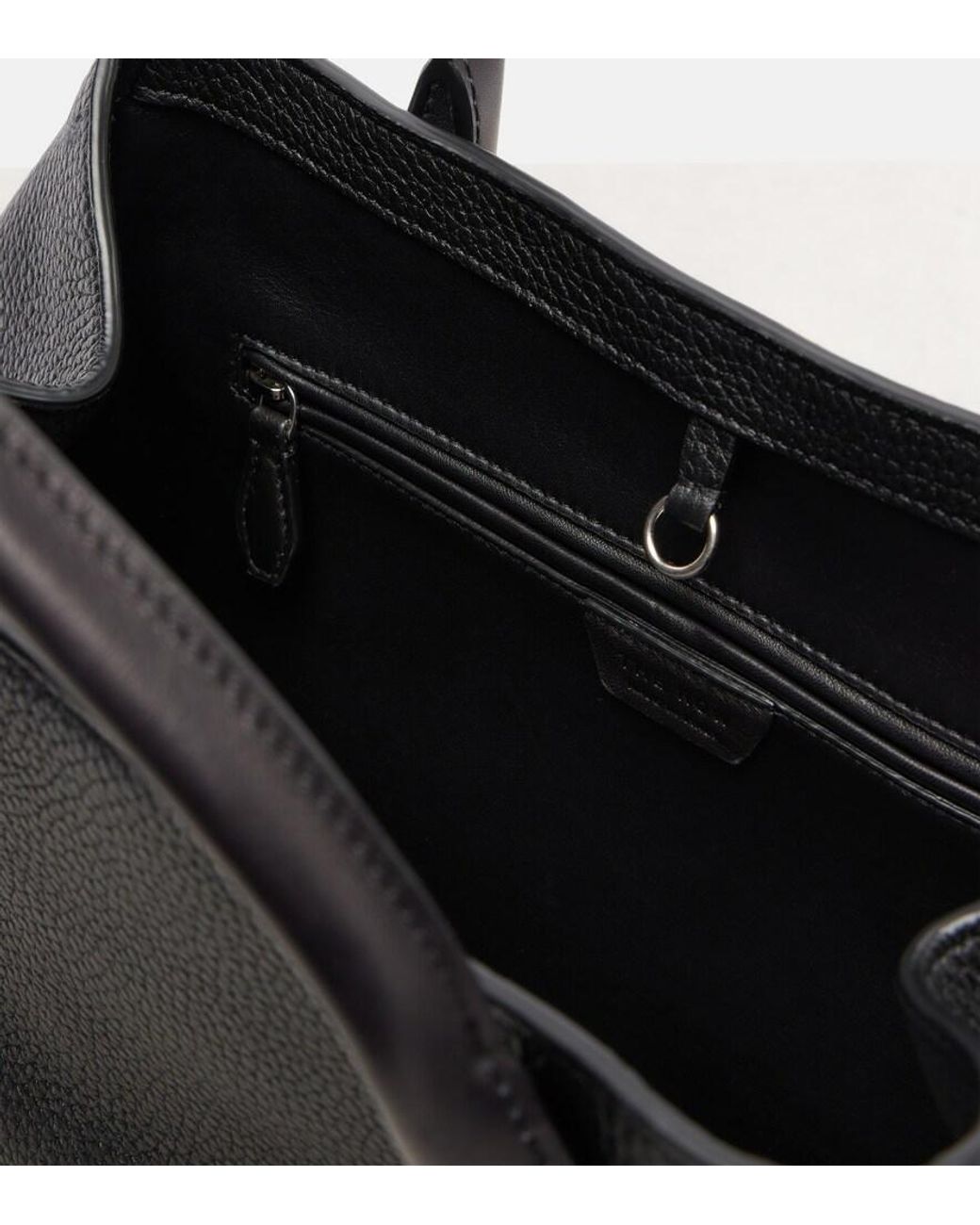 The Row Black Schultertasche Alger Medium Aus Leder