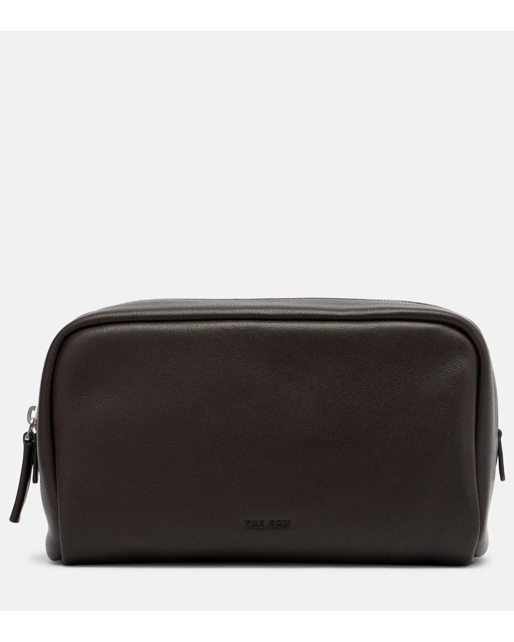 The Row Black Astra Small Leather Pouch
