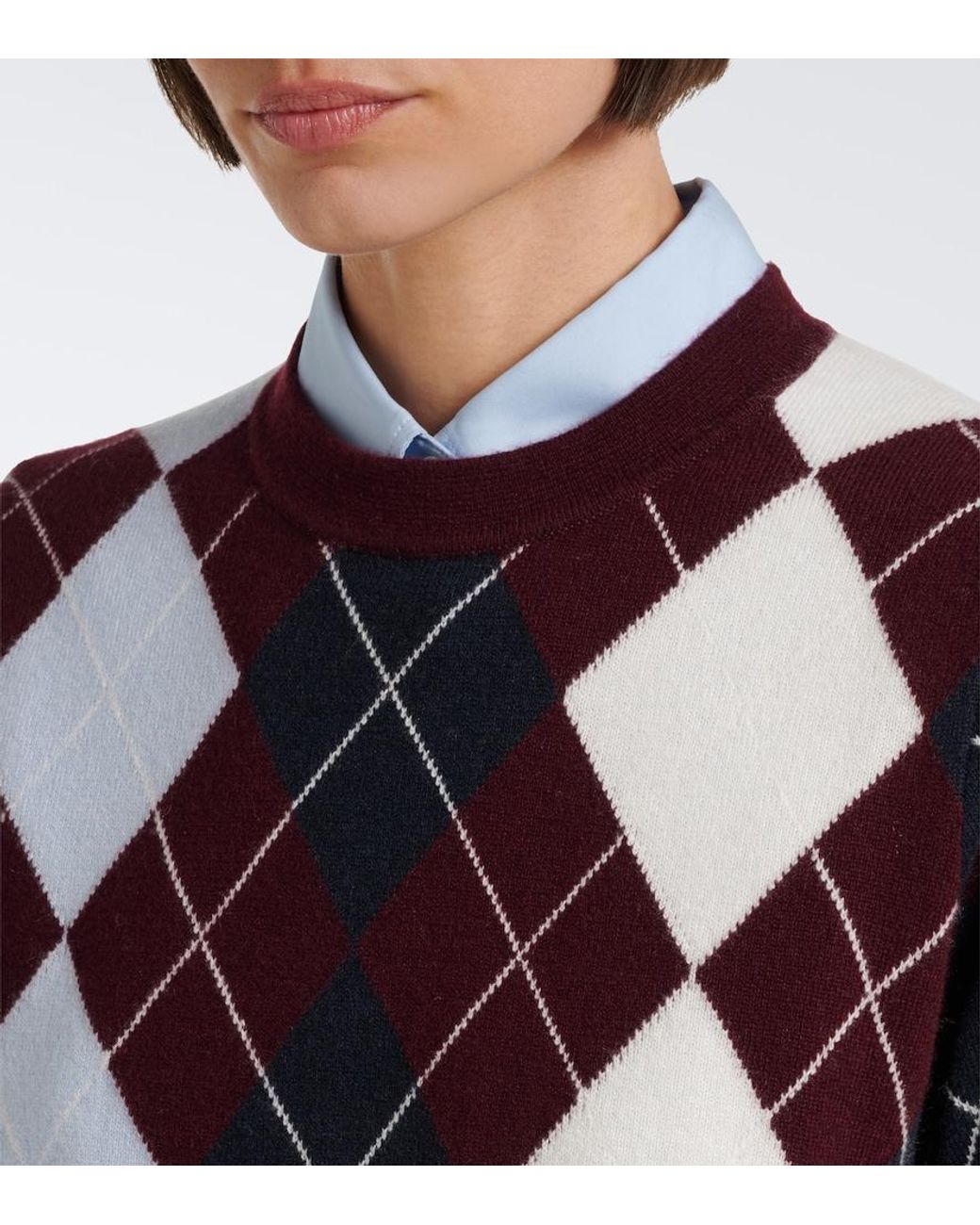 arch4 Multicolor Bronagh Argyle Cashmere Sweater